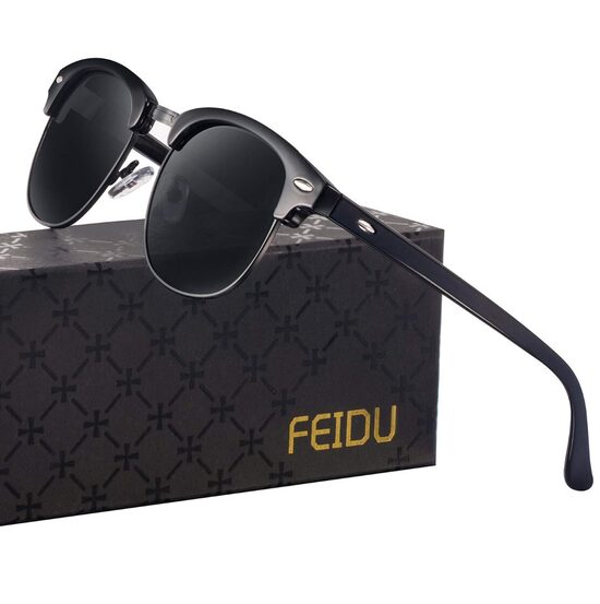 Мужские и женские солнцезащитные очки FEIDU в ретро-стиле с поляризацией